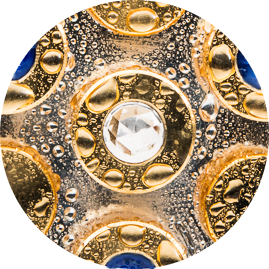 Lapislazuli-Gold-Silber Kristall Wirbel Dusche
